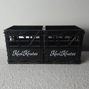 Vintage Black KOOL KRATES Mini CD Storage Crates - Set of 2 - Made in Canada